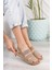 Muggo Şeritli Kadın Sandalet