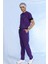 Teryflex Likralı Yarasa Kol Doktor&hemşire Forması Mor Takım Xxs 2