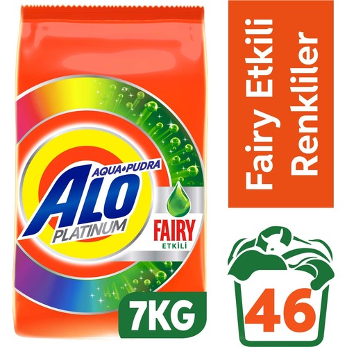 Alo Platinum 7 kg Fairy Etkili Renkliler Aquapudra Toz Deterjan