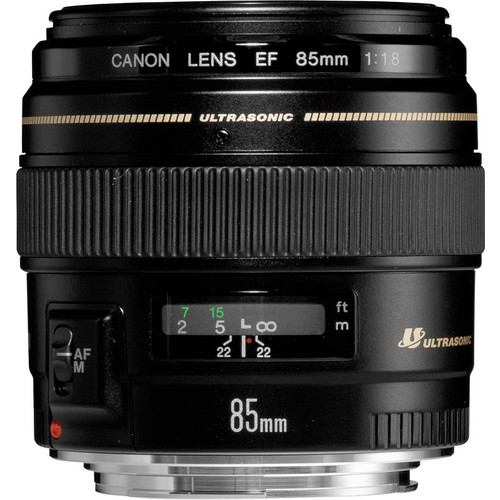 Canon Canon EF 85mm F1.8 Ultrasonic Autofocus USM Prime Lens with Front & Rear Caps 