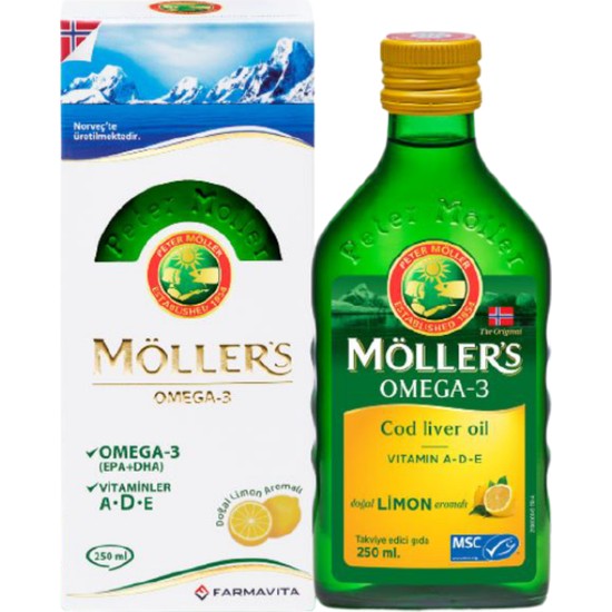 Möller's Limon Aromalı Omega-3 Balık Yağı 250 ml