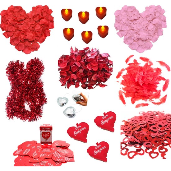 Happyland Sevgililer Günü - Evlilik Teklifi - Romantik Ortam Hazırlama Aşk Paketi Standart-4 Modeli