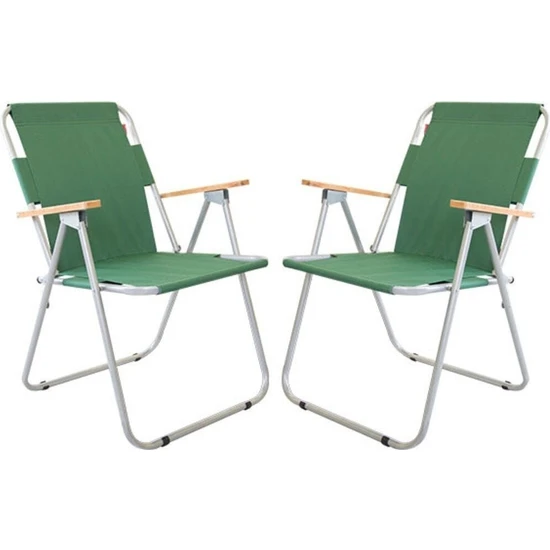 Bofigo 2 Adet Katlanır Sandalye Kamp Sandalyesi Balkon Sandalyesi Katlanabilir Piknik ve Bahçe Sandalyesi Yeşil