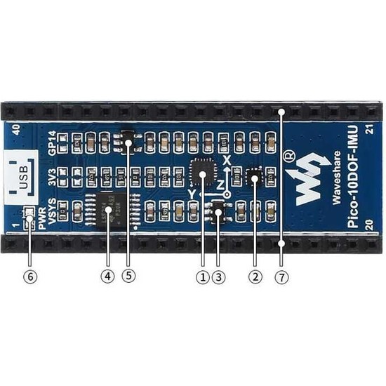 Waveshare 10 Dof Imu Sensör Modülü Raspberry Pi Pico Fiyatı 2536