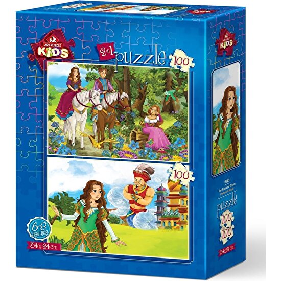 Art Puzzle Art Çocuk Puzzle Prensesin Hayali 2X100 Parça Puzzle