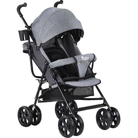 Babyhope Sa7 Baston Bebek Arabası Gri 10 kg Taşıma Kapasitesiyle Katlanabilir Tasarım