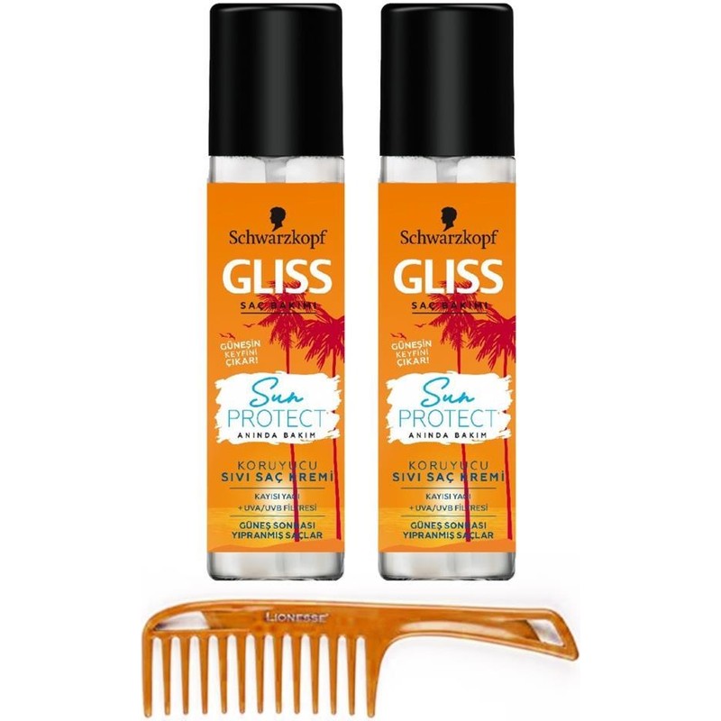 Schwarzkopf Gliss Sun Protect Sıvı Saç Kremi ve Tarak Seti 3'lü