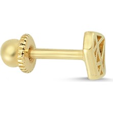 Altın Sepeti Altınsepeti Altın Pırlanta Şekilli Helix Piercing AS72PC