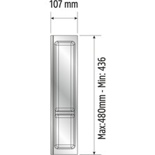 Mutfak Çekmece Içi Kaşıklık Çift  Bölmeli Modül 11cmx 48cm Beyaz