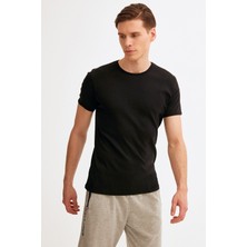 Bisiklet Yaka Basic Tshirt
