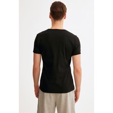 Bisiklet Yaka Basic Tshirt