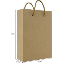 12*17*5 Kraft Karton Çanta 25 Adet