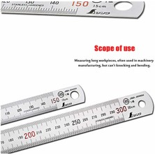 Shınwa Paslanmaz Çelik Cetvel 60 cm Dar Tip