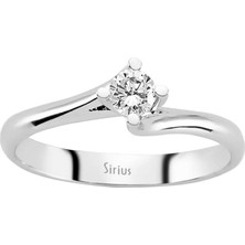 Sirius D Renk 0,23 Karat Pırlanta Tektaş Yüzük 0417R0151
