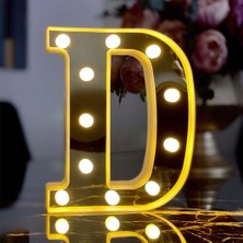 Patladı Gitti Dekoratif LED Işıklı 3D D Harfi Büyük Boy Organizasyon Doğum Günü Kutlama