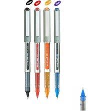 Uni-Ball 4'lü Roller Kalem Seti UB-157 Siyah Kırmızı Mavi Turuncu