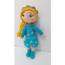 Karlar Kraliçesi Elsa Bebek Amigurumi Oyuncak