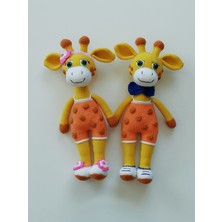Oyuncak Park Zürafa Ailesi Amigurumi Oyuncak