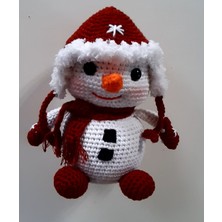 Oyuncak Park Havuç Burun Kardan Adam Amigurumi Organik Oyuncak