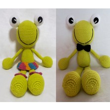 Bay ve Bayan Sevimli Kurbağa Amigurumi Oyuncak