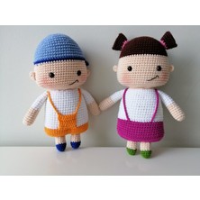 Oyuncak Park Afacan Ikizler Ege ile Ece Amigurumi Organik Oyuncak