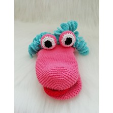 Oyuncak Park Sevimli Dinozor El Kuklası Amigurumi Organik Oyuncak