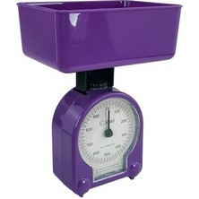 Mutfak Tartısı Hazneli 500ML Kase Dara Ayarlama Mekanik Mutfak Terazisi Mor Kiwi KS-1111