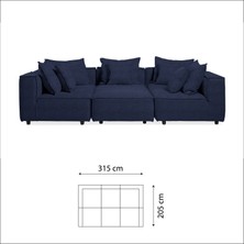 Decoraev Hera Modüler Rahat Köşe Koltuk Takımı 6 Parça