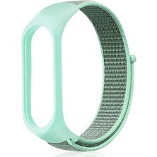 Smcase Xiaomi Mi Band 6 Kordon Cırtcırt Kumaş Kordon Velcro Turkuaz