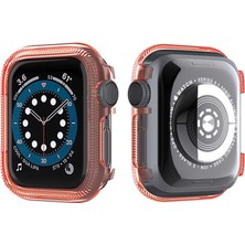 Smcase Apple Watch Uyumlu 6 40MM Kordon Önü Arkası Açık Renkli Silikon Bronz
