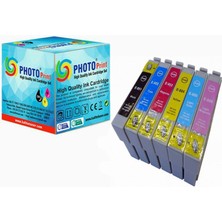 Photo Print® Stylus Photo RX560 T0801-T0802-T0803-T0804-T0805-T0806 6 Renk Muadil Kartuş Seti 500 Sayfa
