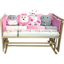 Rimini Baby Smartcrib Doğal Katlanır Beşik +I Lk Arkadaşlarım Eğitici Uyku Seti Pembe