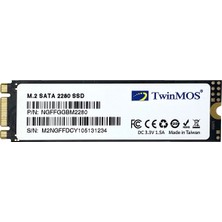 TwinMOS 256GB M.2 2280 SATA3 SSD 580Mb-550Mb/s (NGFFEGBM2280)