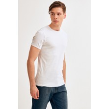 Bisiklet Yaka Basic Tshirt