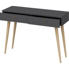 Dekorosso Arden Ahşap Ayaklı Modern Dekoratif Dresuar Antrasit 100 cm
