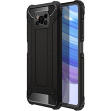 Kzy Xiaomi Poco X3 Pro Kapak Çift Katmanlı Zırh Tank Kılıf - Siyah