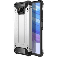 Kzy Xiaomi Poco X3 Pro Kapak Çift Katmanlı Zırh Tank Kılıf - Gri