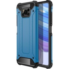 Kzy Xiaomi Poco X3 Pro Kapak Çift Katmanlı Zırh Tank Kılıf - Lacivert