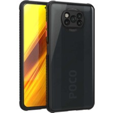 Kzy Xiaomi Poco X3 Pro Kılıf Kamera ve Köşe Korumalı Aircolor Kapak - Siyah