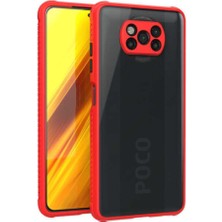 Kzy Xiaomi Poco X3 Pro Kılıf Kamera ve Köşe Korumalı Aircolor Kapak - Kırmızı