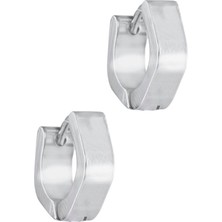 Labalaba Erkek Köşegen Model Çelik Halka Küpe