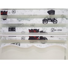 Elis Perde Araba Baskılı Desenli Çocuk Odası Zebra Stor Perde