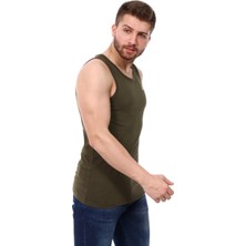 Kappa Erkek Kolsuz T-Shirt Gatan Haki