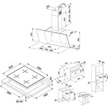 Franke Beyaz Ankastre Set (Fpj 615 V Wh A/600 Beyaz Glass Vertical Davlumbaz - Fhns 604 4g Wh C Beyaz Smart Linear Square Ocak - Fsl 86 H Wh Beyaz Smart Linear Fırın)