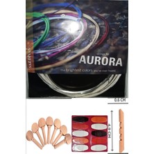 Aurora 0,25 Divan Uzun Sap Bağlama Teli Takımı +10 Adet Tezene + 1 Adet  Eşik + 7 Adet Burgu
