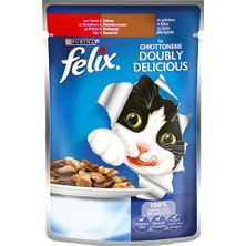 Felix Sığır Etli & Tavuklu Yetişkin Kedi Konservesi 6X100 gr