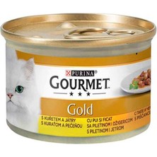 Gourmet Gold Tavuk Ciğer Parça Etli Kedi Konservesi 85 gr