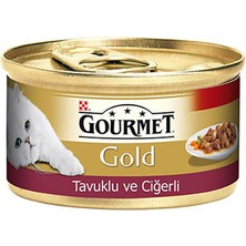 Gourmet Gold Parça Etli Tavuk&ciğer 85GR 24 Adet Avantaj Paketi