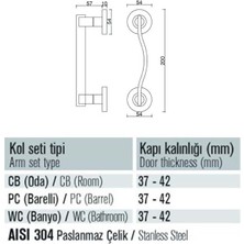 Condi 013 S Saten Krom Çekme Kapı Kolu 20 cm