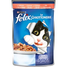 Felix Somon Balıklı Yetişkin Kedi Konservesi Pouch 20X100 gr
